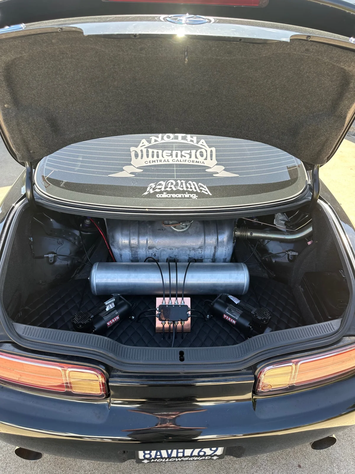 Alternate view of a custom air suspension trunk project